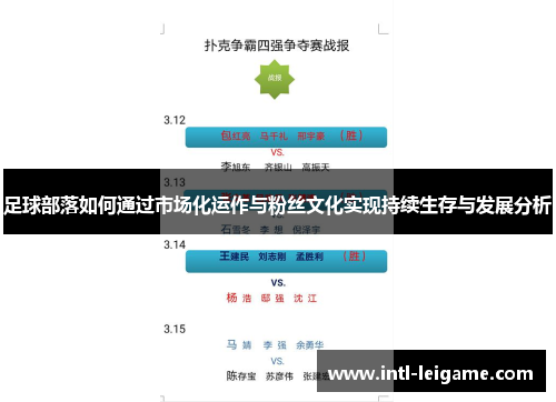 足球部落如何通过市场化运作与粉丝文化实现持续生存与发展分析 足球部落如何通过市场化运作与粉丝文化实现持续生存与发展分析